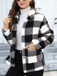 Button Up Drop Shoulder Fuzzy Jacket - Pahabu - Women's Clothing & Shop