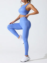 Round Neck Tank and High Waist Leggings Active Set - Pahabu - Women's Clothing & Shop