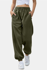 Elastic Waist Joggers with Pockets - Pahabu - Women's Clothing & Shop