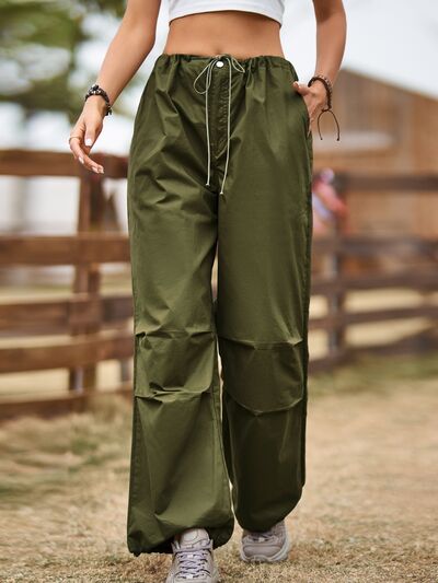 Drawstring Joggers with Pockets - Pahabu - Women's Clothing & Shop