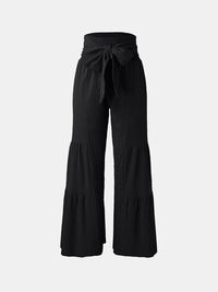 Tied Ruched Wide Leg Pants - Pahabu - Women's Clothing & Shop