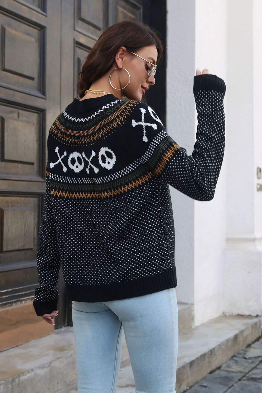 Ribbed Round Neck Long Sleeve Pullover Sweater - Pahabu - Women's Clothing & Shop