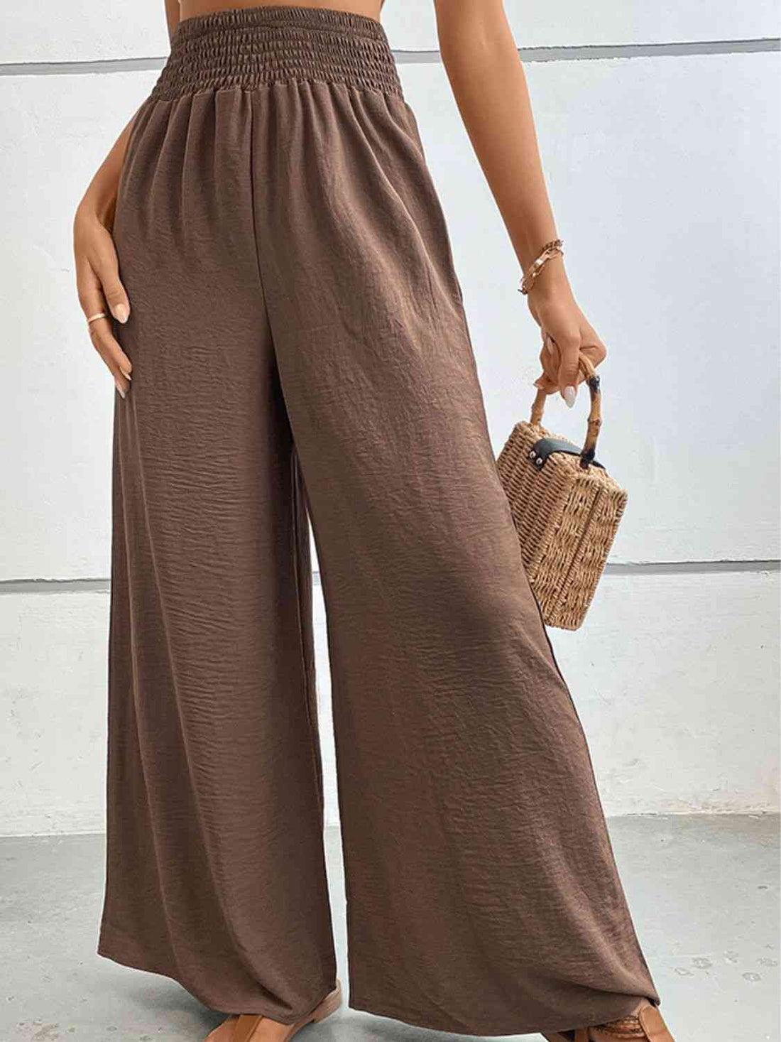 Perfee Wide Waistband Relax Fit Long Pants - Pahabu - Women's Clothing & Shop