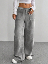 Wide Leg Pants with Pockets - Pahabu - Women's Clothing & Shop
