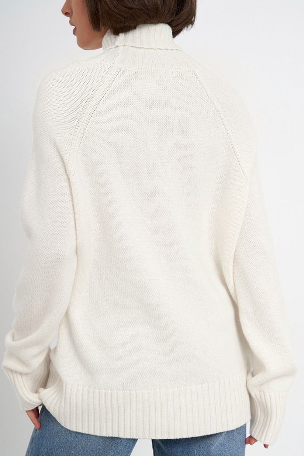 Turtle Neck Raglan Sleeve Sweater - Pahabu - Women's Clothing & Shop