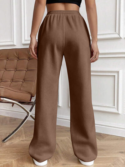 Drawstring Elastic Waist Pants with Pockets - Pahabu - Women's Clothing & Shop