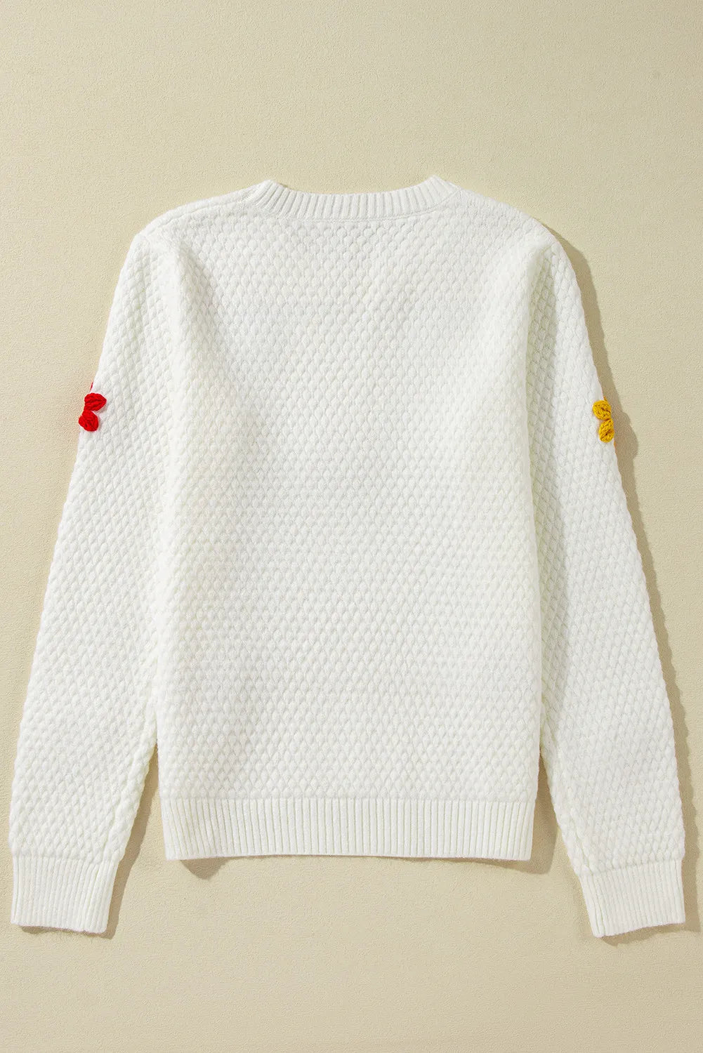 Crochet Flower Round Neck Sweater - Pahabu - Women's Clothing & Shop