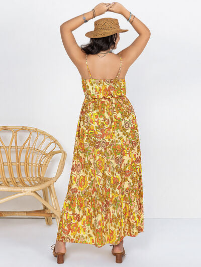 Plus Size Printed V-Neck Maxi Cami Dress - Pahabu - Women's Clothing & Shop