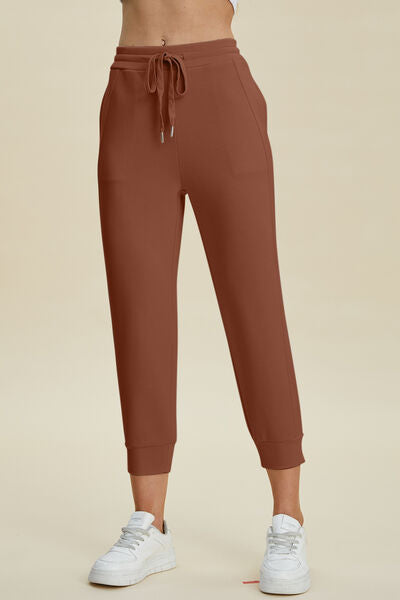 Basic Bae Full Size Air Scuba Drawstring High Waist Cropped Pants - Pahabu - Women's Clothing & Shop