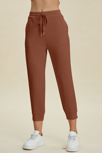 Basic Bae Full Size Air Scuba Drawstring High Waist Cropped Pants - Pahabu - Women's Clothing & Shop