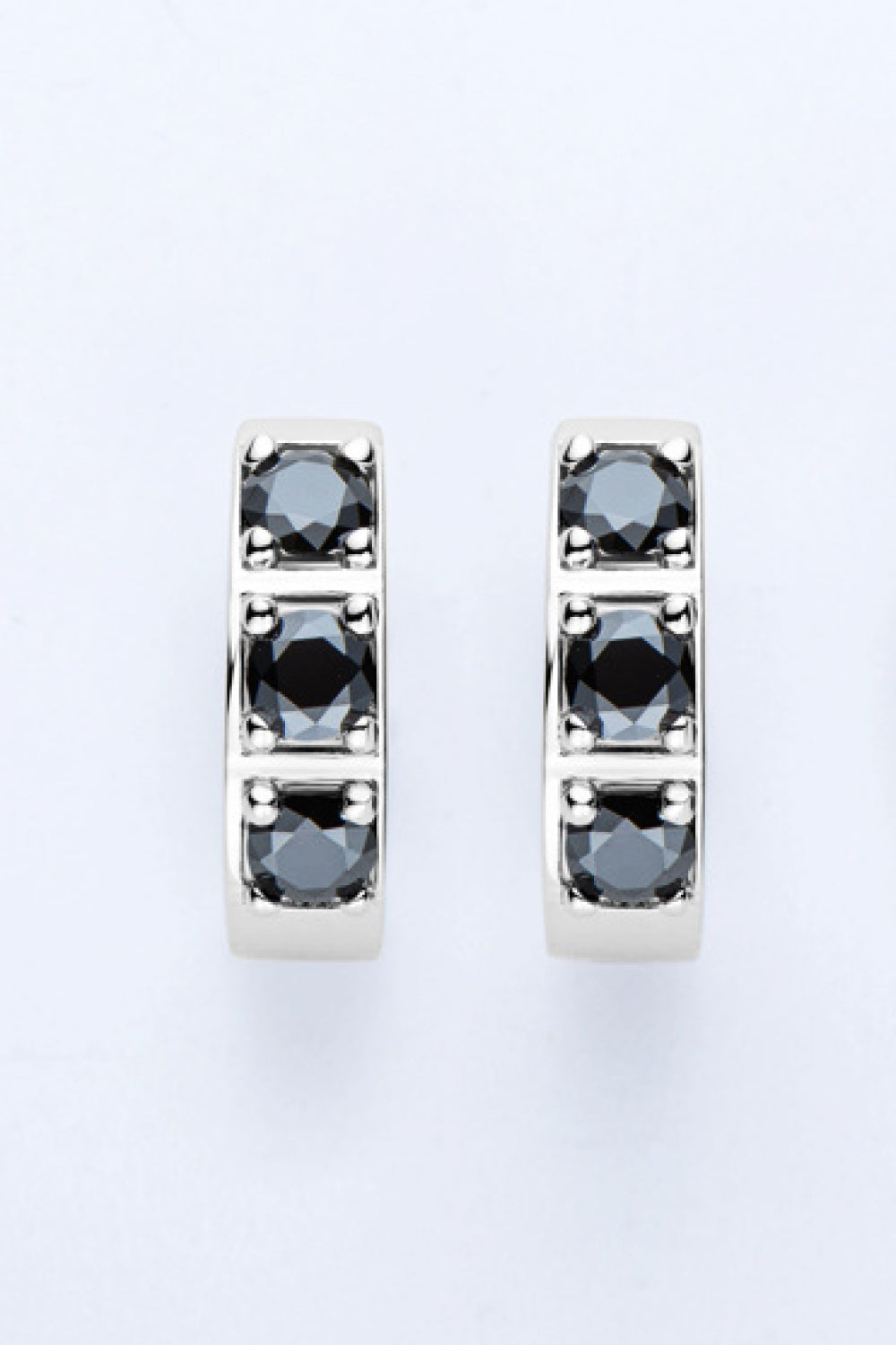 Inlaid Moissanite Huggie Earrings - Pahabu - Women's Clothing & Shop