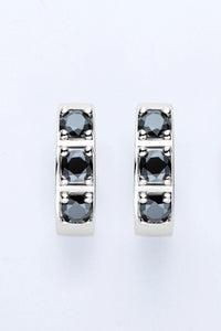 Inlaid Moissanite Huggie Earrings - Pahabu - Women's Clothing & Shop