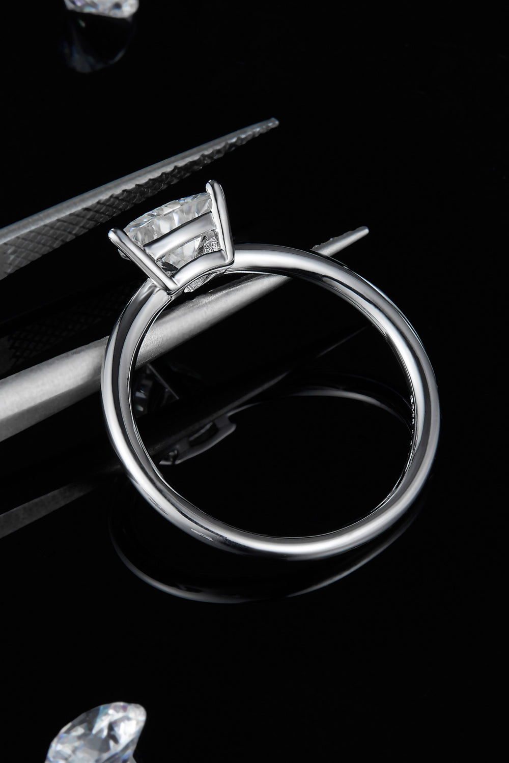 1 Carat Moissanite 925 Sterling Silver Solitaire Ring - Pahabu - Women's Clothing & Shop