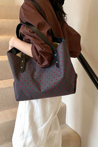 Polyester Bow Polka Dot Tote Bag - Pahabu - Women's Clothing & Shop