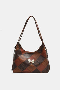 PU Leather Color Block Shoulder Bag - Pahabu - Women's Clothing & Shop