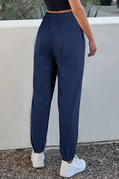Drawstring Joggers with Pockets - Pahabu - Women's Clothing & Shop