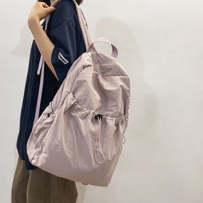 Drawstring Nylon Backpack Bag - Pahabu - Women's Clothing & Shop