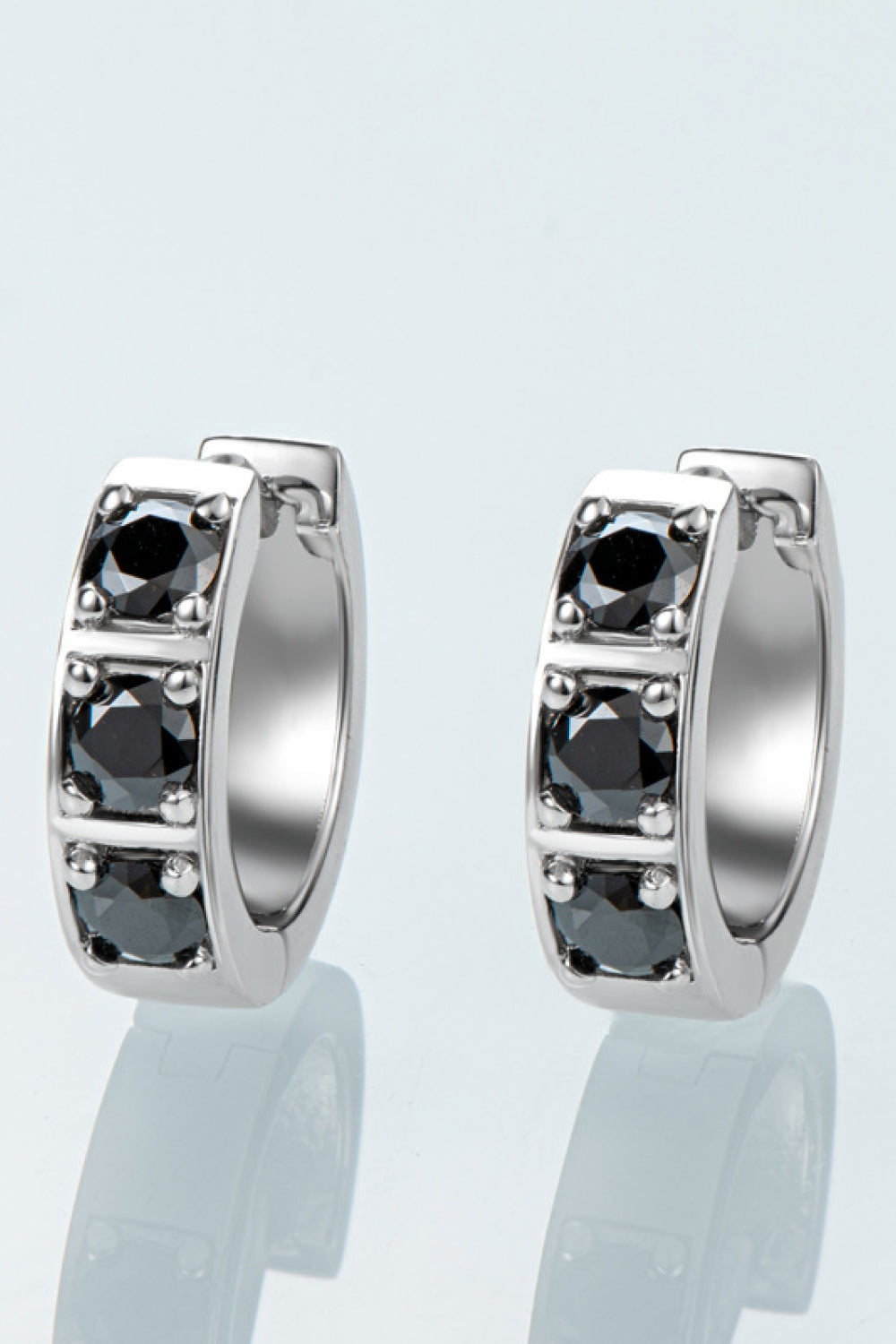 Inlaid Moissanite Huggie Earrings - Pahabu - Women's Clothing & Shop