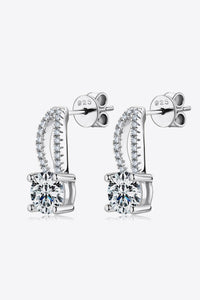 1 Carat Moissanite 925 Sterling Silver Earrings - Pahabu - Women's Clothing & Shop