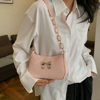 Bow PU Leather Shoulder Bag - Pahabu - Women's Clothing & Shop