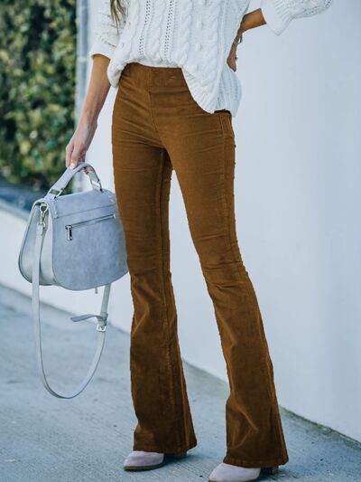 High Waist Bootcut Pants - Pahabu - Women's Clothing & Shop