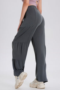 Basic Bae Drawstring Elastic Waist Ruched Joggers - Pahabu - Women's Clothing & Shop