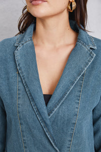 Pocketed Button Up Denim Jacket - Pahabu - Women's Clothing & Shop