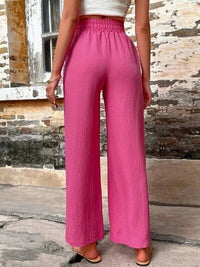 Tied High Waist Wide Leg Pants with Pockets - Pahabu - Women's Clothing & Shop