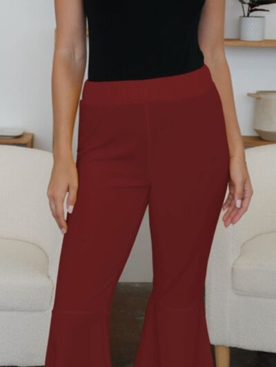 FAM-FAM High-Low Bootcut Pants - Pahabu - Women's Clothing & Shop