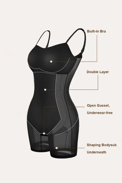 Basic Bae Built-In Shapewear Square Neck Short Sleeve Maxi Dress - Pahabu - Women's Clothing & Shop