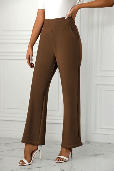 High Waist Straight Leg Pants - Pahabu - Women's Clothing & Shop