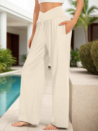 Pocketed High Waist Wide Leg Pants - Pahabu - Women's Clothing & Shop