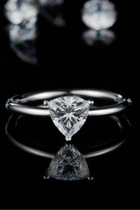 1 Carat Moissanite 925 Sterling Silver Solitaire Ring - Pahabu - Women's Clothing & Shop