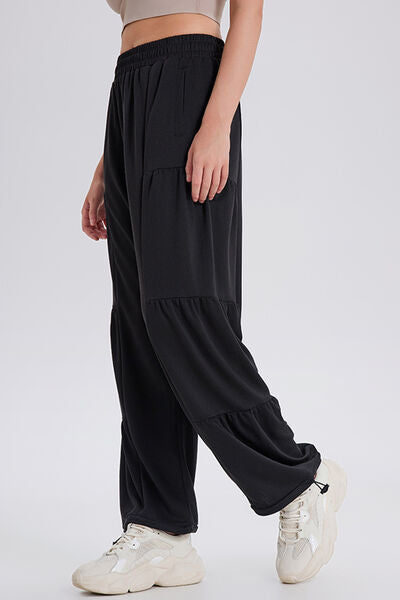 Basic Bae Drawstring Elastic Waist Ruched Joggers - Pahabu - Women's Clothing & Shop