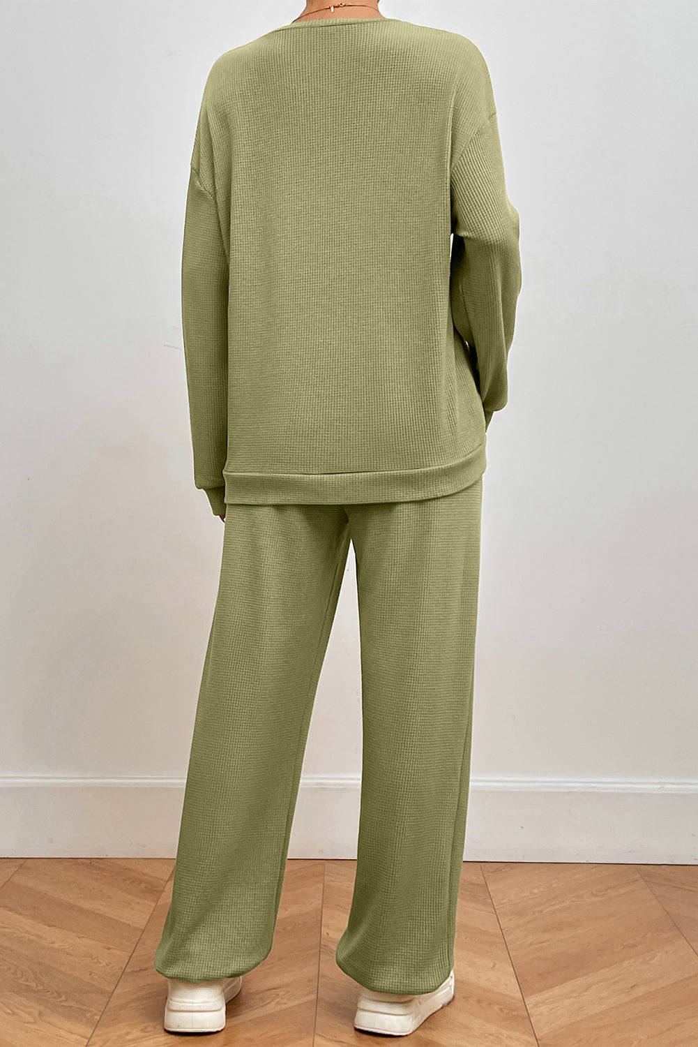 Pocketed Round Neck Top and Pants Lounge Set - Pahabu - Women's Clothing & Shop
