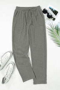 Drawstring Straight Pants with Pockets - Pahabu - Women's Clothing & Shop