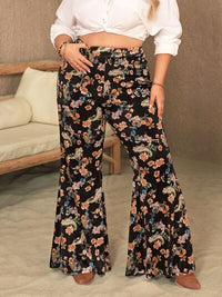 Plus Size Wide Leg Printed Pants - Pahabu - Women's Clothing & Shop
