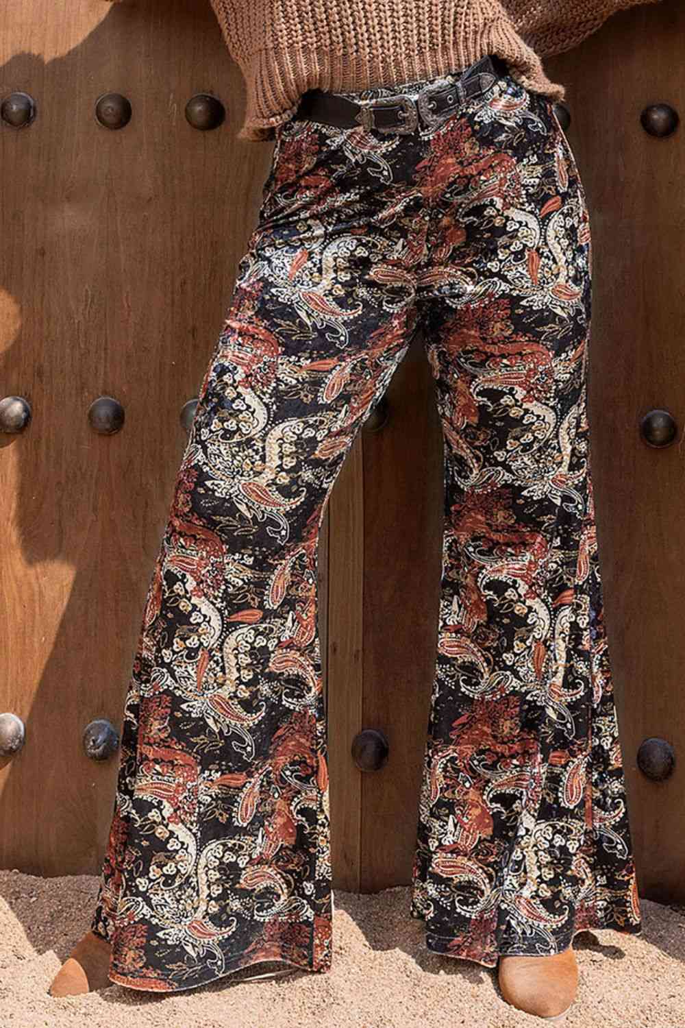 Plus Size Printed Wide Leg Long Pants - Pahabu - Women's Clothing & Shop