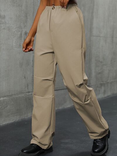 Perfee Pocketed Elastic Waist Pants - Pahabu - Women's Clothing & Shop