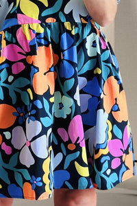 Plus Size Printed V-Neck Short Sleeve Mini Dress - Pahabu - Women's Clothing & Shop