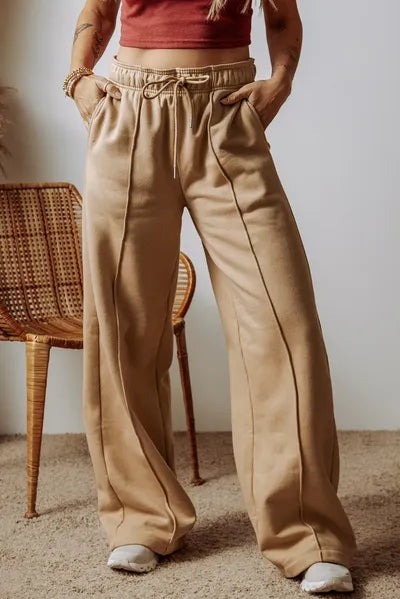 Drawstring Wide Leg Pants with Pockets - Pahabu - Women's Clothing & Shop