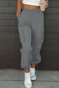 Drawstring Elastic Waist Pants with Pockets - Pahabu - Women's Clothing & Shop