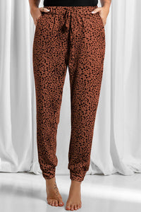 Full Size Leopard Drawstring Pocketed Pants - Pahabu - Women's Clothing & Shop