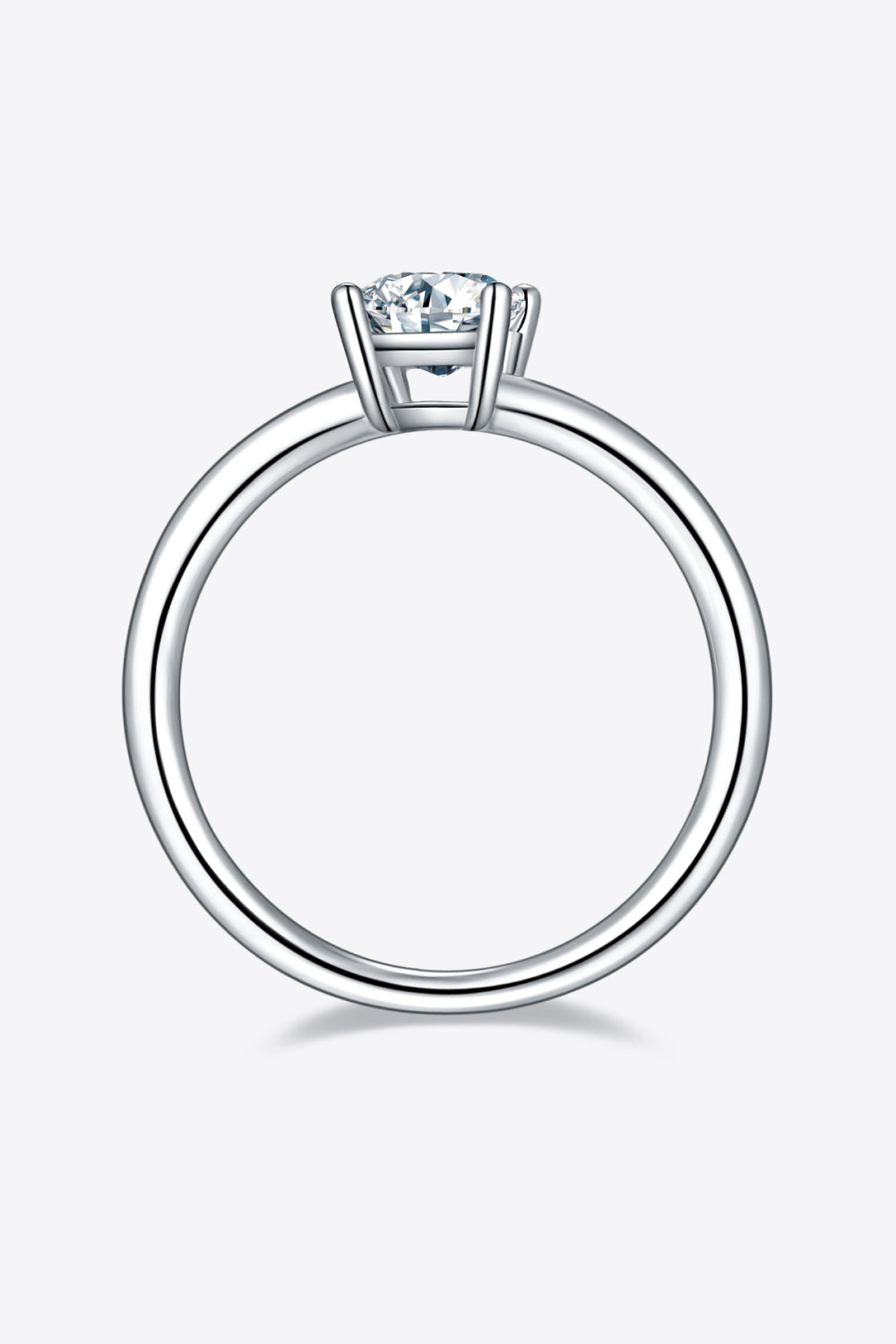 1 Carat Moissanite 925 Sterling Silver Solitaire Ring - Pahabu - Women's Clothing & Shop