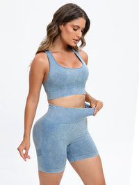 Scoop Neck Wide Strap Top and Shorts Active Set - Pahabu - Women's Clothing & Shop