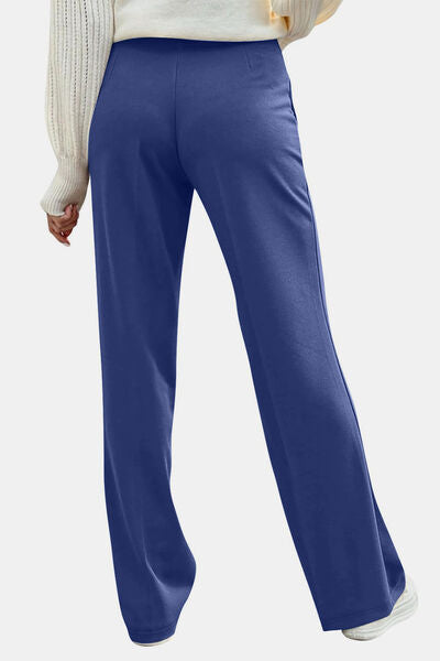 Decorative Button High Rise Pants - Pahabu - Women's Clothing & Shop