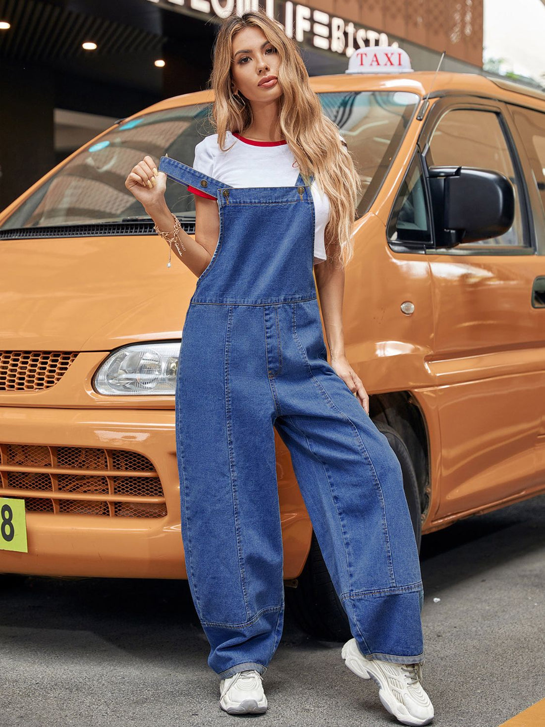 Wide Strap Wide Leg Denim Overalls - Pahabu - Women's Clothing & Shop
