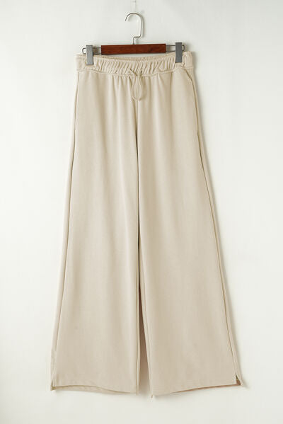 Drawstring Wide Leg Pants - Pahabu - Women's Clothing & Shop