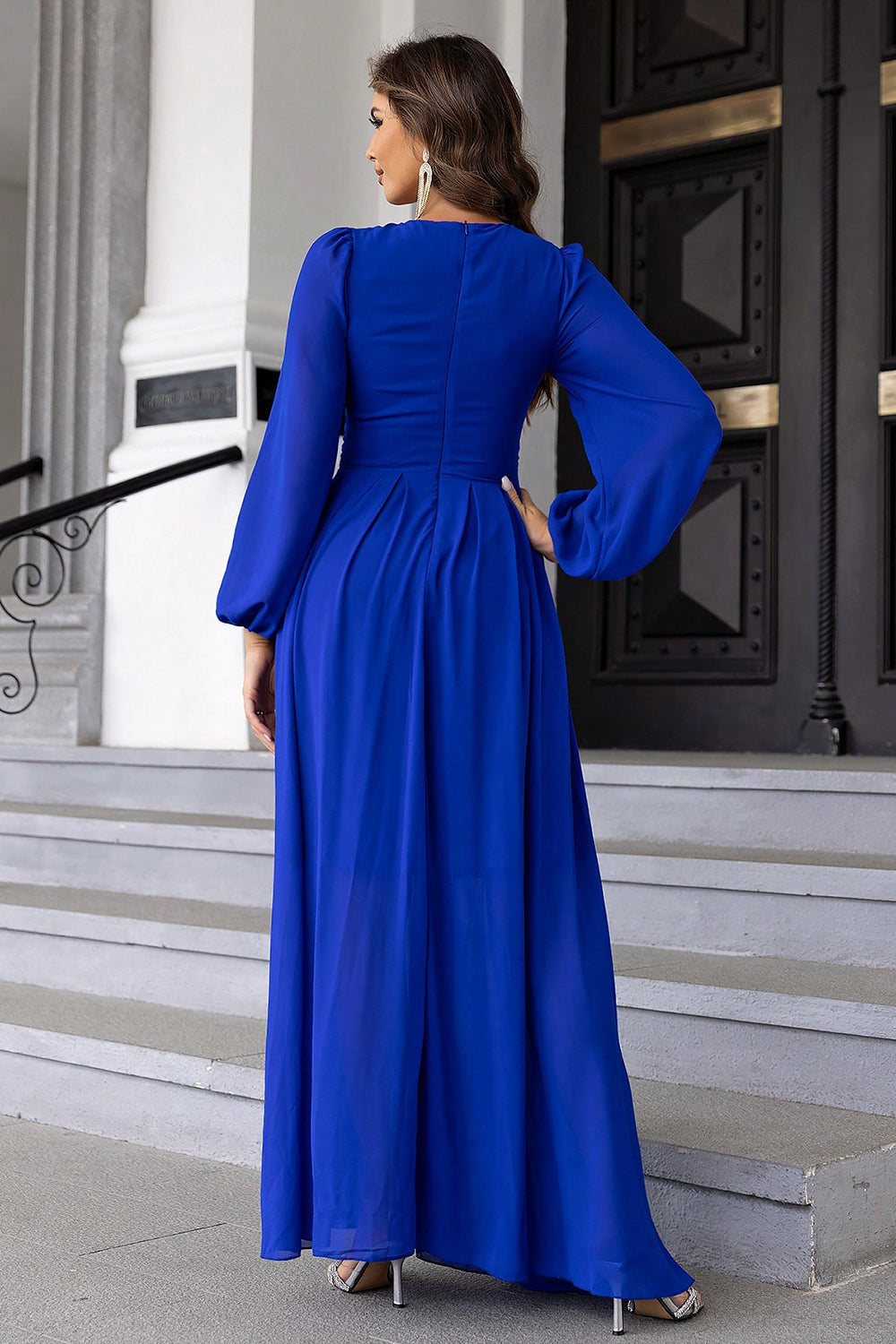Twist Front Cutout Long Sleeve Dress - Pahabu - Women's Clothing & Shop
