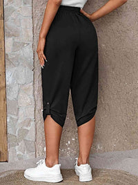 Full Size Roll-Tab Capris Pants - Pahabu - Women's Clothing & Shop